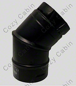 Black 45 Degree Elbow