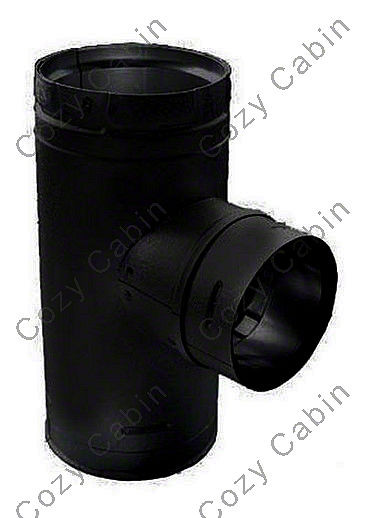 Black Increaser Adapter Tee with Clean-Out Cap