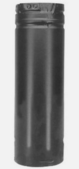 Black 12 Inch Straight Length Pipe