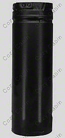 Black 12 Inch Straight Length Pipe