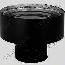 Black Chimney Adapter - 6 Inches