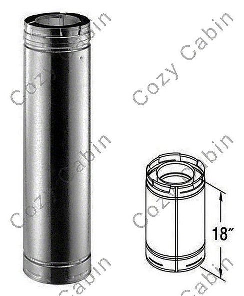 18 inch Length Galvanized Stove Pipe