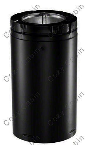 Black 9-1/2 Inch to 15-1/2 Inch Adjustable 4 Inches x 6-5/8 inches Inner Diameter Pipe