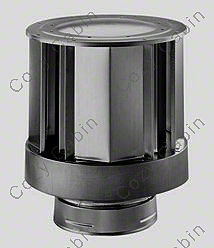 4 Inches x 6-5/8 Inches Inner Diameter Galvanized High Wind Termination Cap