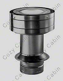 4 Inches x 6-5/8 Inches Inner Diameter Galvanized Extended Vertical Termination Cap