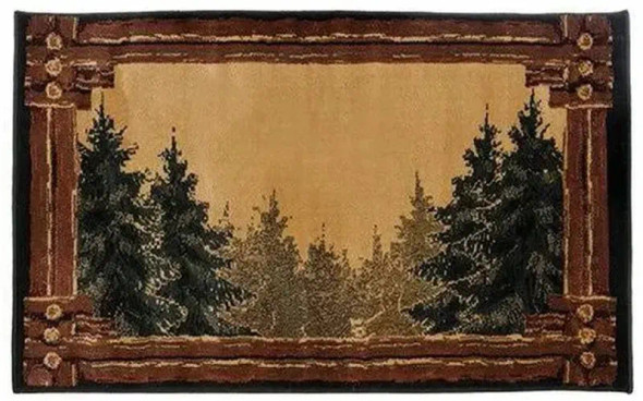 rug with trees on it