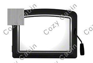 brushed nickel door trim on a black door