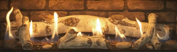 birch log set