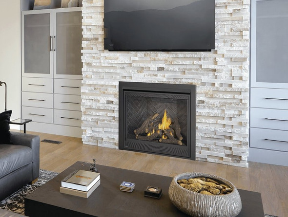 Ascent gas fireplace in living room