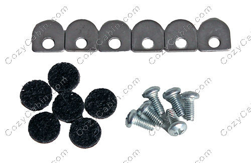 Glass Clip, [6 per package] with Fasteners