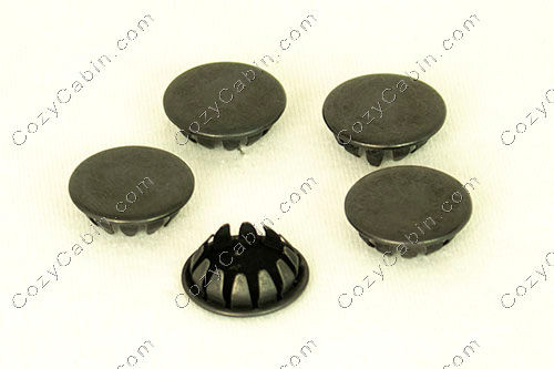 Push Plug, Black, 3/4" Dia. - [5 per package]