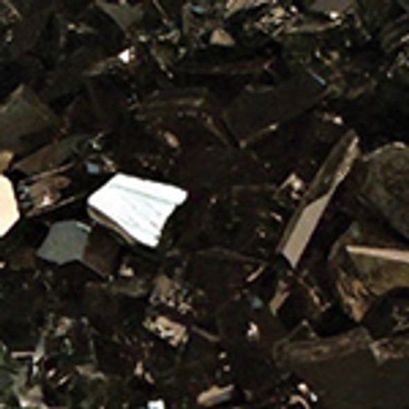 coal black crushed glass