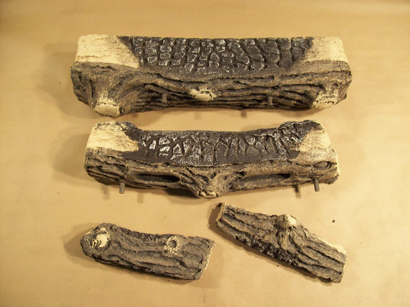 Log Set with Embers