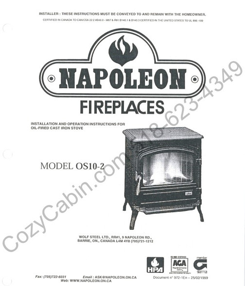 Owner's manual coversheet