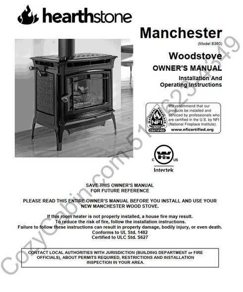 Owner's manual coversheet