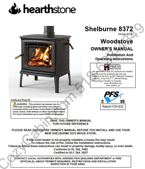 Owner's manual coversheet