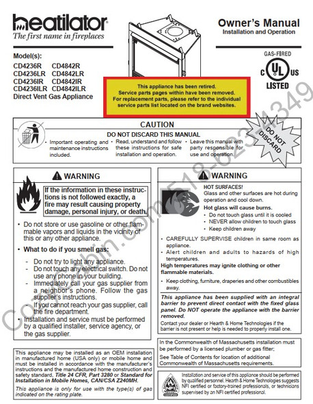 Owner's Manual coversheet