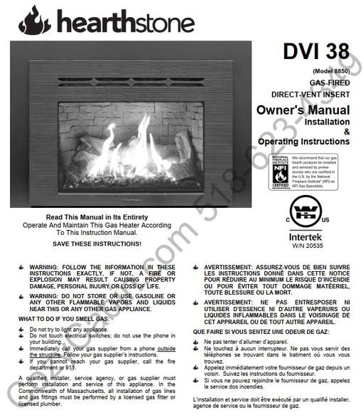 Owner's manual coversheet