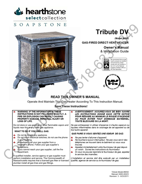 Owner's manual coversheet