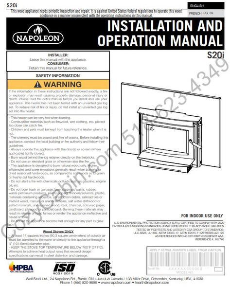Majco Wood Fireplaces Installation and Operation Manual, United