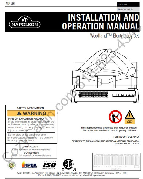 Owner's manual coversheet