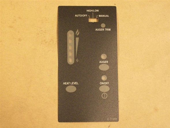 Control Panel Decal with Horizontal T-Stat & No Fan Button (50-1482) Image 0