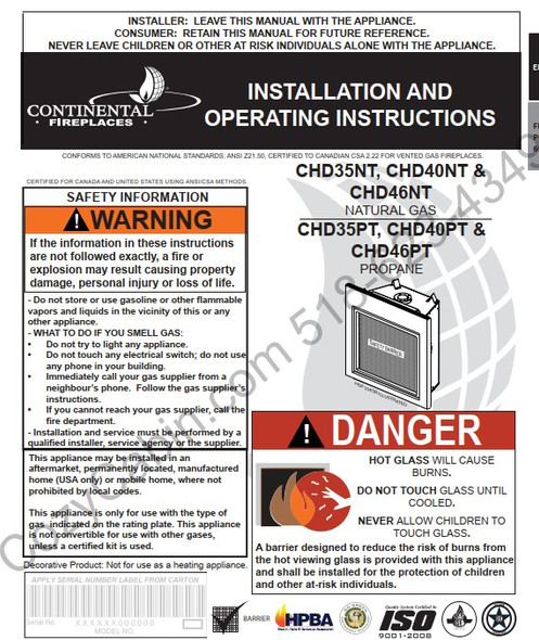 Owner's manual coversheet