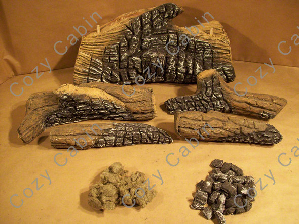 Log Set with Embers