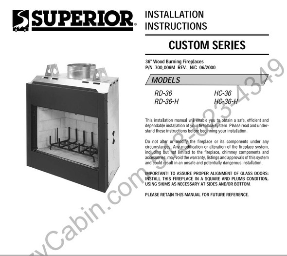 Owner's manual coversheet