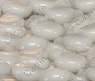 white glass beads