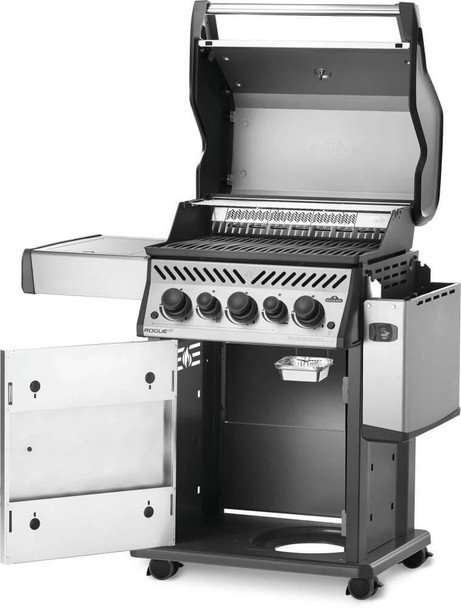 grill opened to see inside