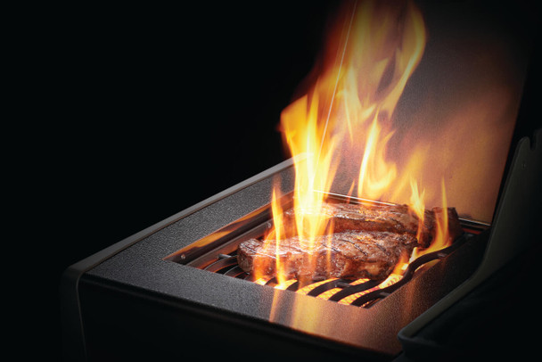 searing meat on side burner