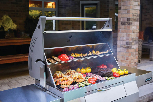 food cooking on grill