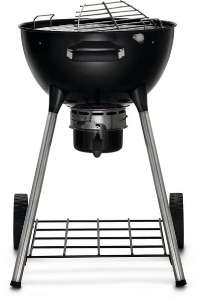 charcoal grill without lid and cooking grids showing