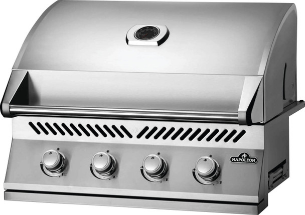 built-in grill angled
