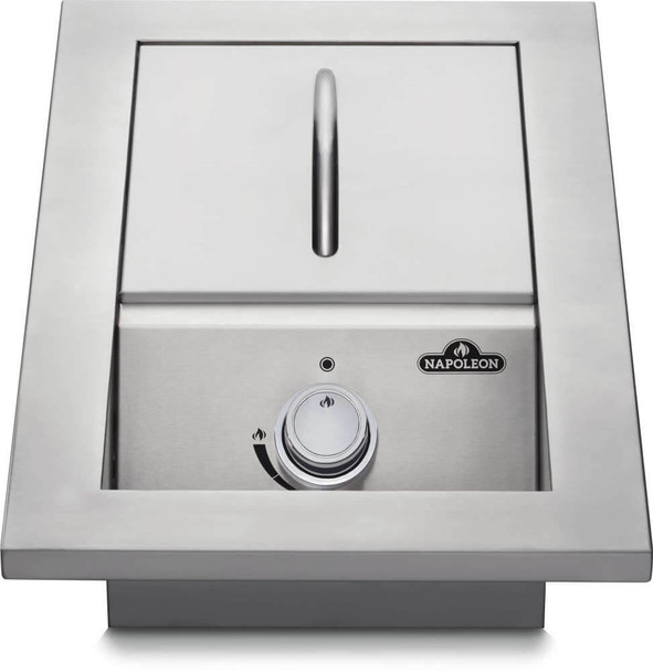 burner with cover down
