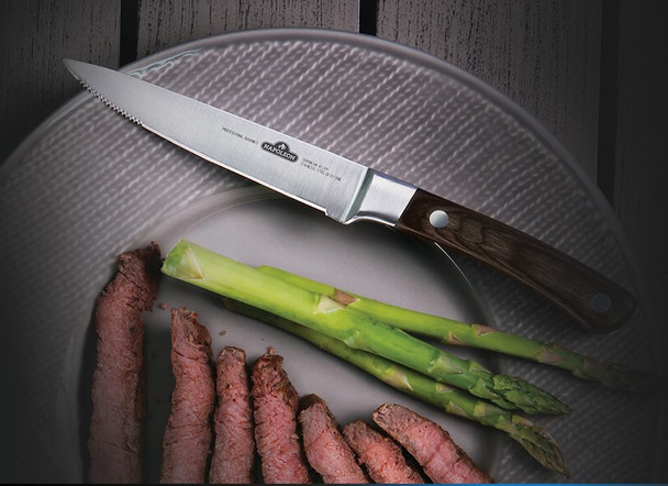 Steak Knife on plate with food