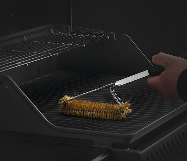 cleaning a grill