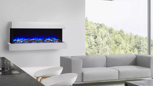 Scion trinity electric fireplace in living room