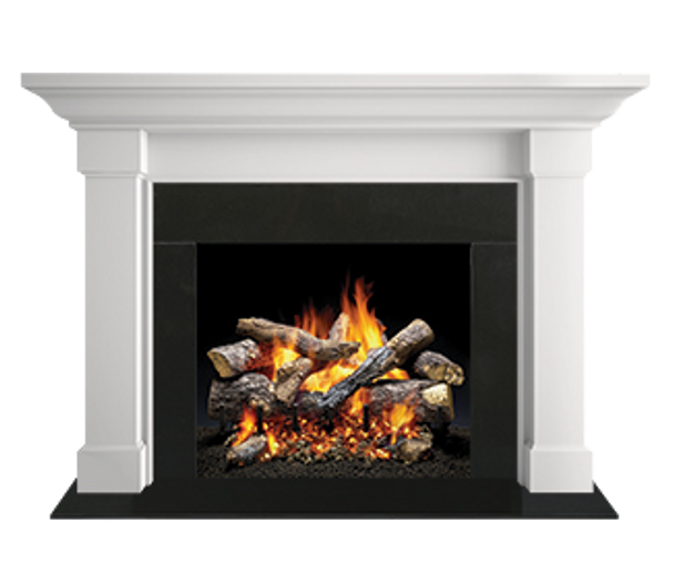 Kenwood mantel with black marble