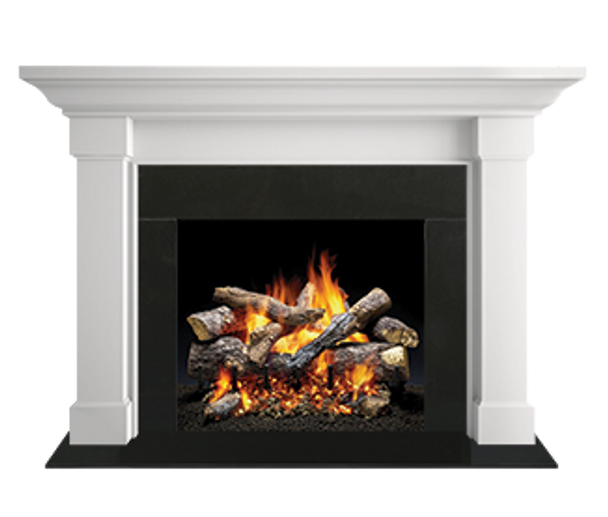 Kenwood mantel with black granite