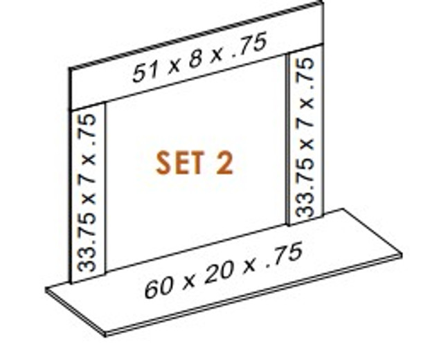 set 2 dimensions