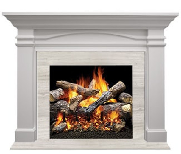 Portico mantel with driftwood marble