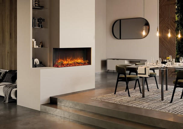 electric fireplace in living room