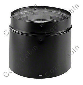 6" Double-Wall Adjustable Pipe [Black], 6" Diameter, DVL [Double-Wall] - 6DVL-6ADJ