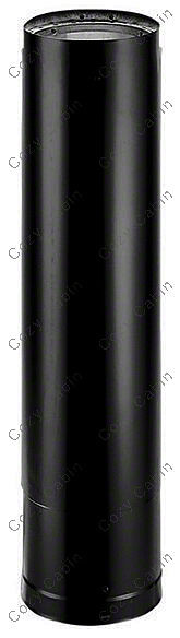 40 Inches - 68 Inches Black Double-Wall Telescoping Length Pipe