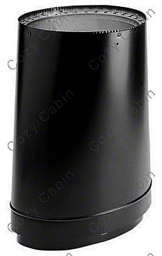 Double-Wall Black Oval to Round Adapter