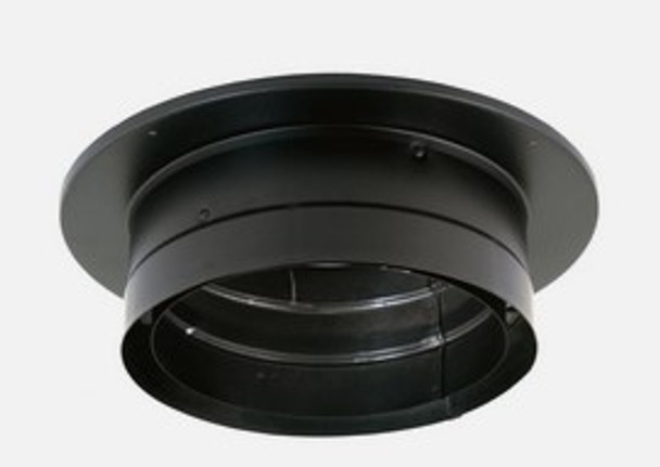 Double-Wall Black Chimney Adapter with Trim