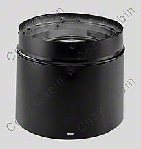 6 Inch Long Double-Wall Adjustable Black Pipe