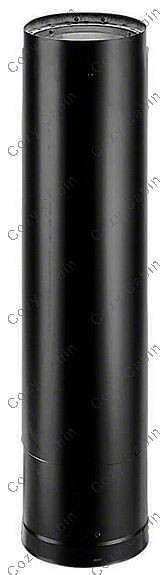 29 Inch to 46 Inch Double Wall Telescoping Black Pipe